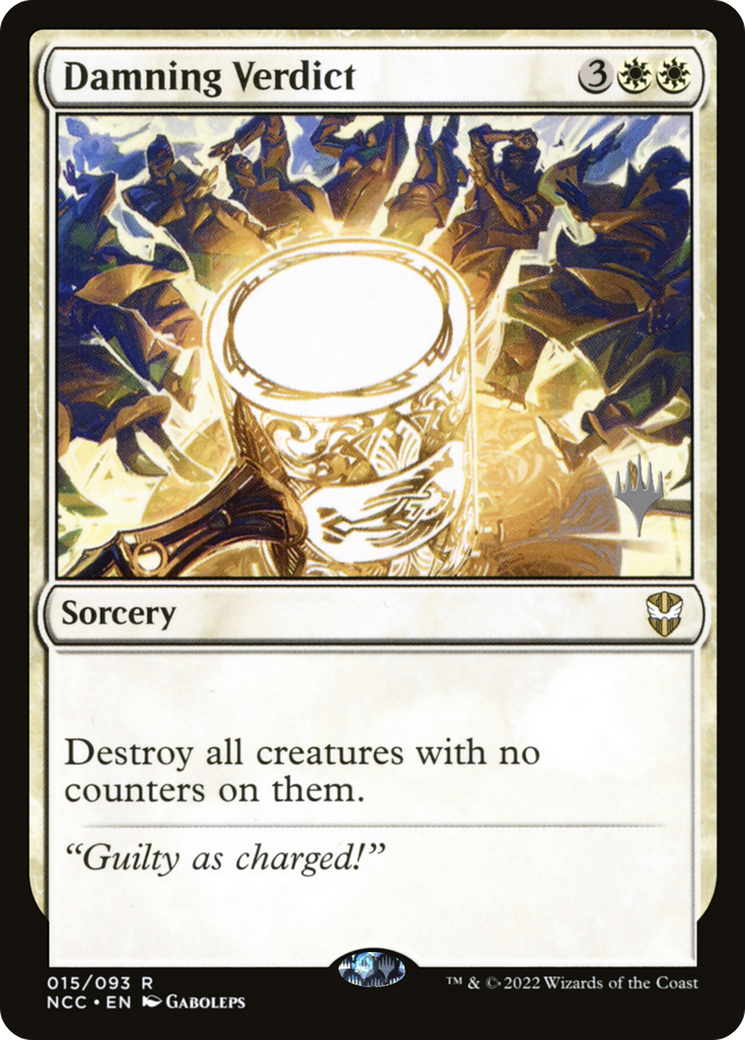 Damning Verdict (PPSNC-015) [New Capenna Commander Promos] Foil MTG Single Wizards of the Coast