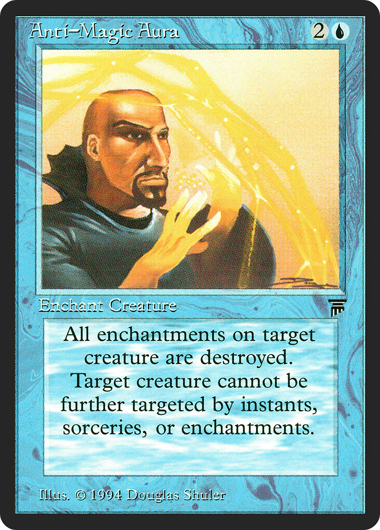 Anti-Magic Aura (LEG-045) [Oldschool] Legends MTG Single Wizards of the Coast