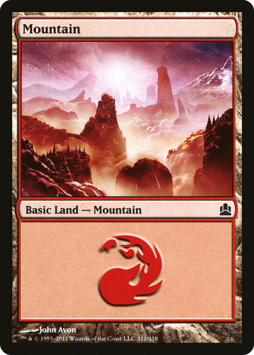 Mountain (CMD-311) [Commander 2011] MTG Single Wizards of the Coast