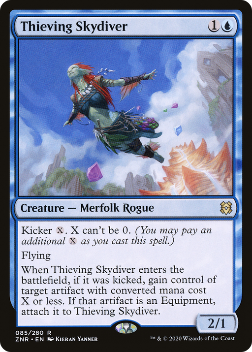 Thieving Skydiver (ZNR-085) [Zendikar Rising] MTG Single Wizards of the Coast