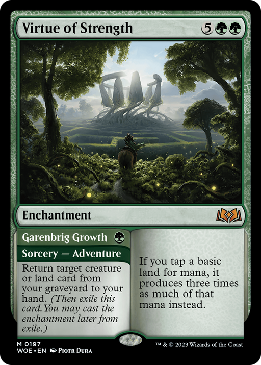 Virtue of Strength (WOE-197) [Wilds of Eldraine] MTG Single Wizards of the Coast
