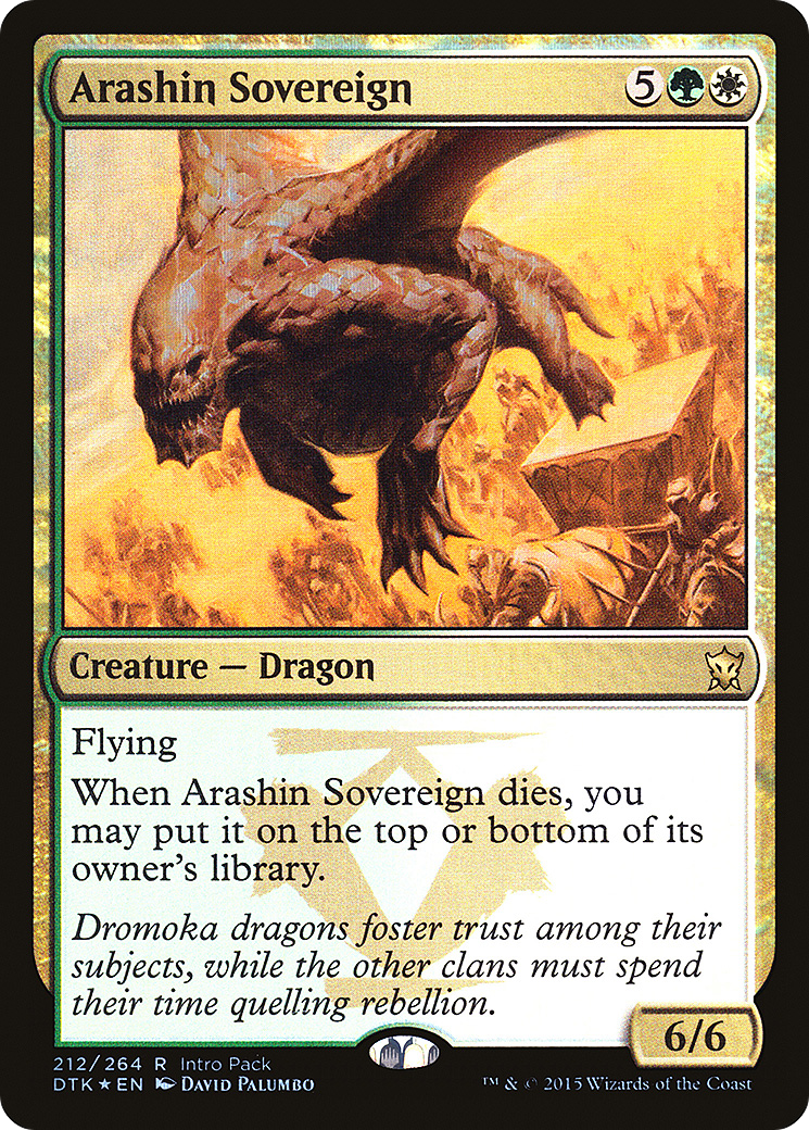 Arashin Sovereign (UMP-212) [Dragons of Tarkir Promos] Foil MTG Single Wizards of the Coast