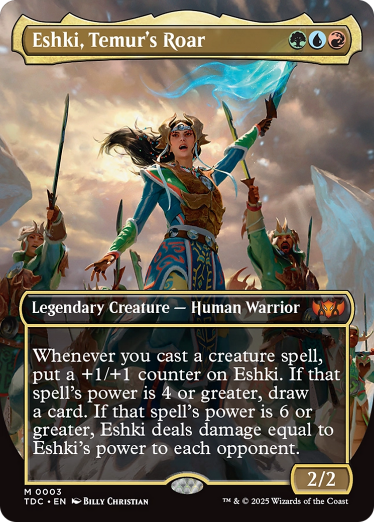 Eshki, Temur's Roar (TDC-003) [Commander: Tarkir: Dragonstorm] (Borderless) MTG Single Wizards of the Coast