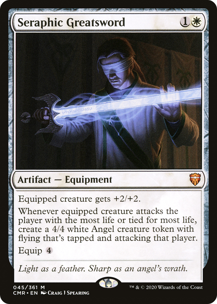 Seraphic Greatsword (CMR-045) [Commander Legends] MTG Single Wizards of the Coast