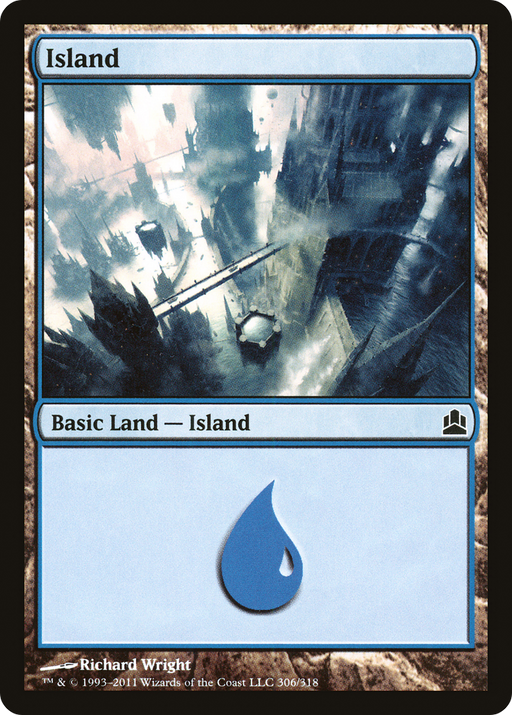 Island (306) (CMD-306) [Commander 2011] MTG Single Wizards of the Coast
