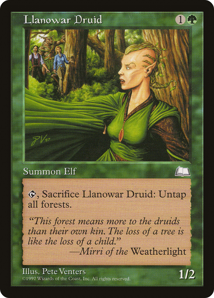 Llanowar Druid (WTH-133) [Weatherlight] MTG Single Wizards of the Coast