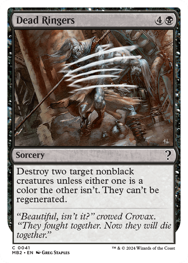 Dead Ringers (White Border) (MB2-041) [Mystery Booster] Mystery Booster 2 MTG Single Wizards of the Coast
