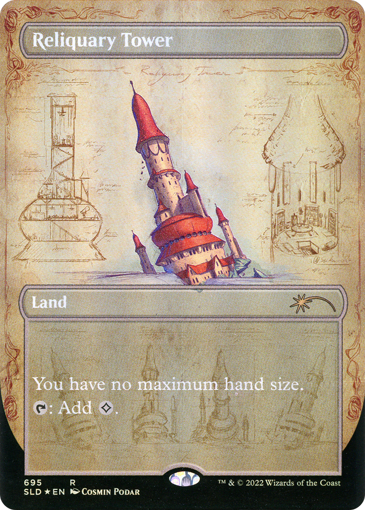 Reliquary Tower (SLD-695) [Secret Lair] Drop (Borderless) Foil MTG Single Wizards of the Coast