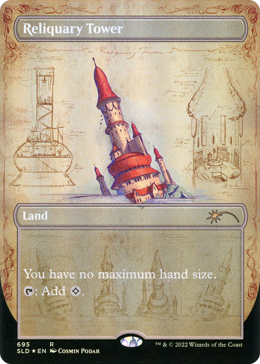 Reliquary Tower (SLD-695) [Secret Lair] Drop (Borderless) Foil MTG Single Wizards of the Coast