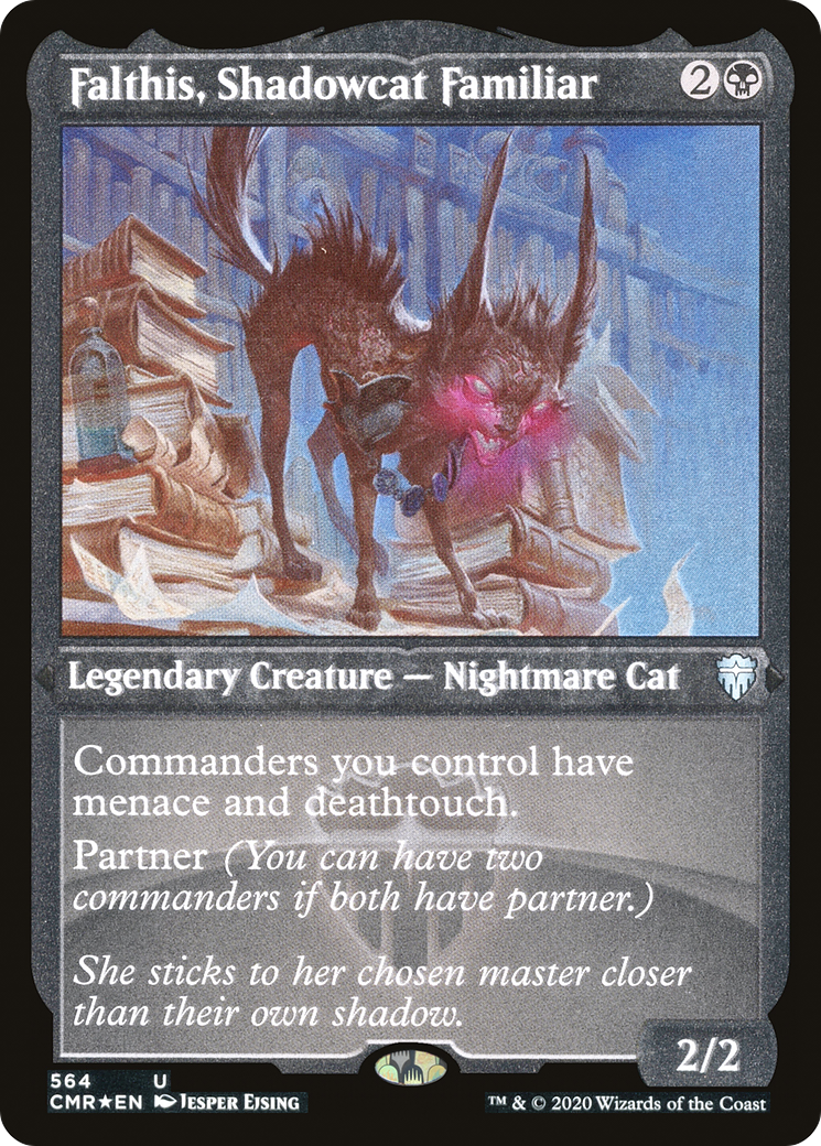 Falthis, Shadowcat Familiar (Foil Etched) (CMR-564) [Commander Legends] Foil MTG Single Wizards of the Coast