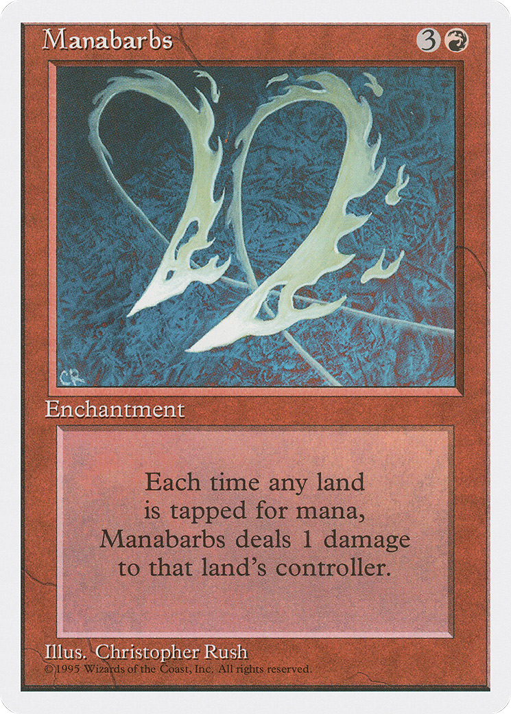 Manabarbs (4ED-212) [Fourth Edition] MTG Single Wizards of the Coast