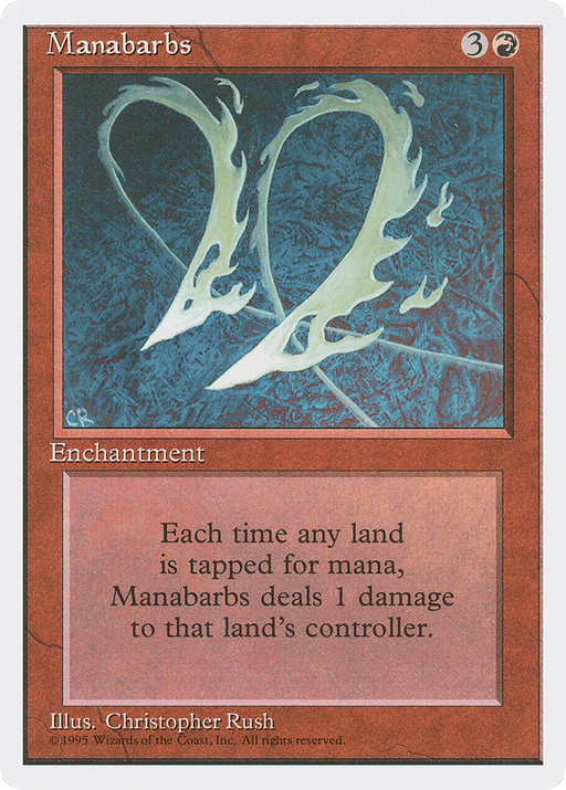 Manabarbs (4ED-212) [Fourth Edition] MTG Single Wizards of the Coast