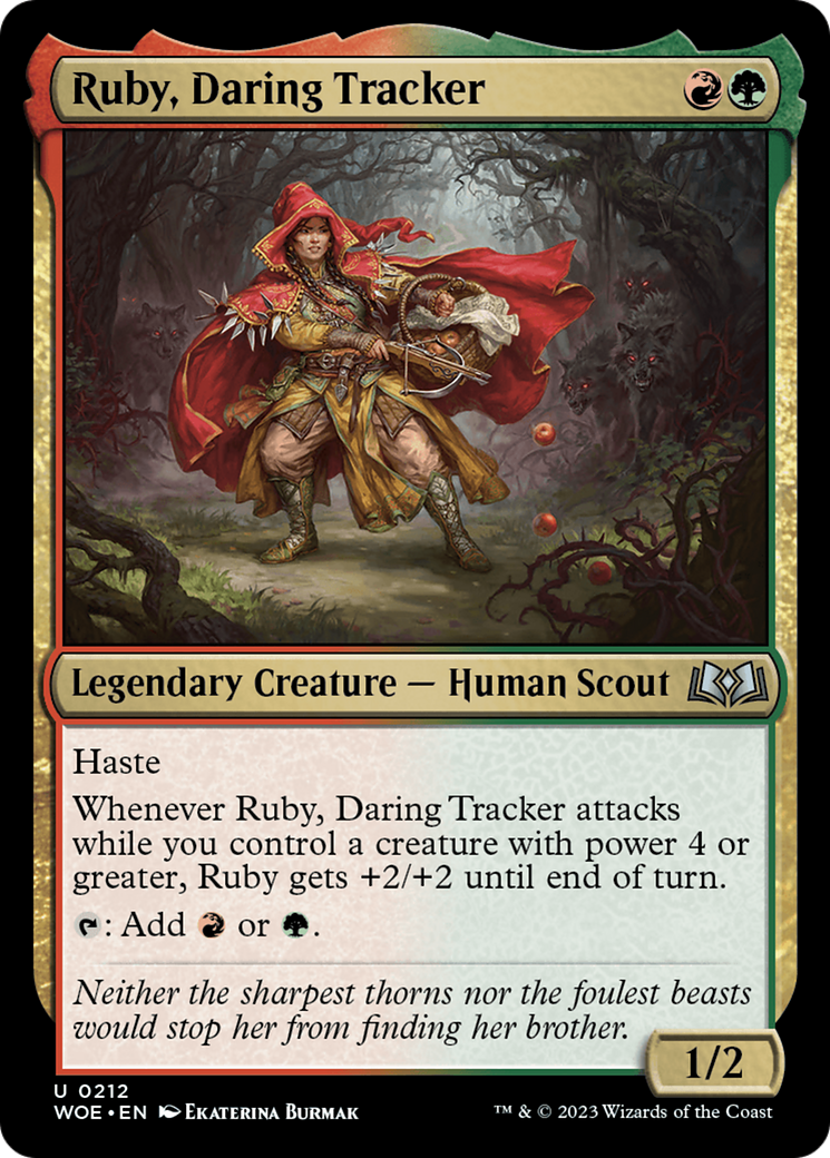 Ruby, Daring Tracker (WOE-212) [Wilds of Eldraine] Foil MTG Single Wizards of the Coast