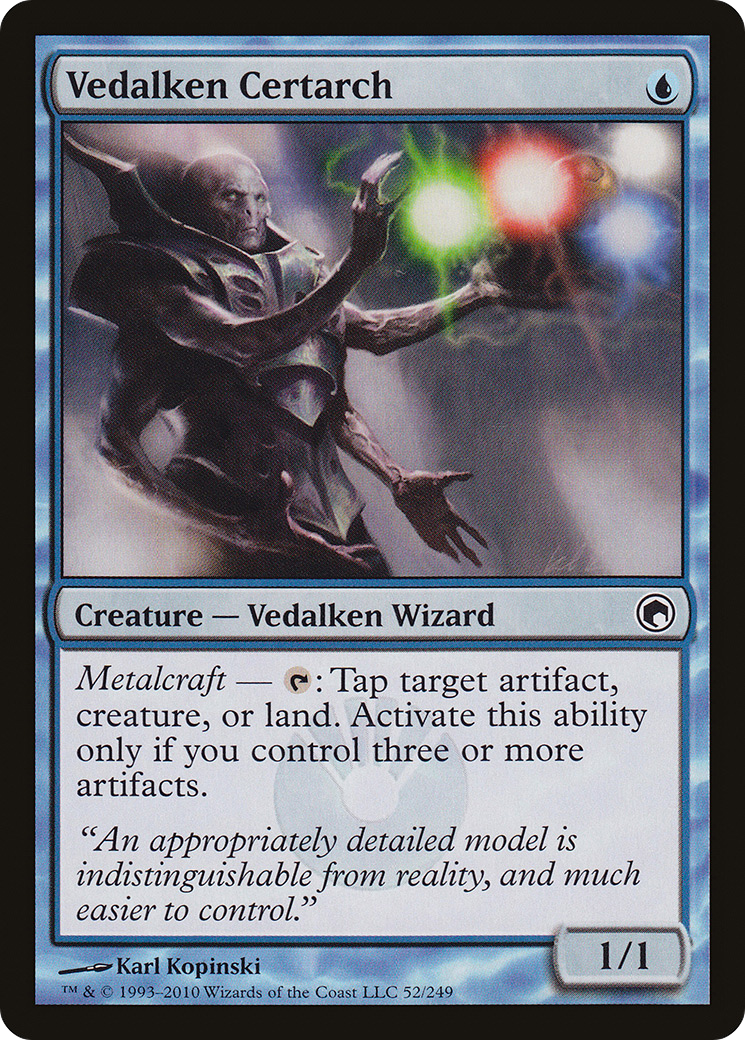 Vedalken Certarch (SOM-052) [Scars of Mirrodin] Foil MTG Single Wizards of the Coast