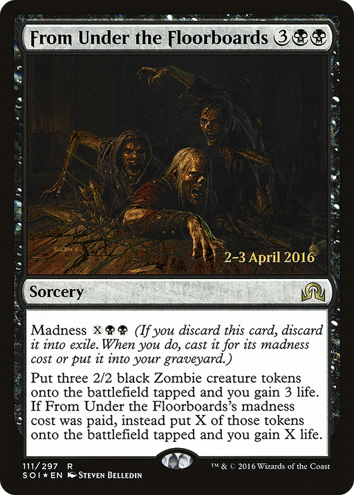 From Under the Floorboards (PRE-111) [Shadows over Innistrad Promos] Foil MTG Single Wizards of the Coast