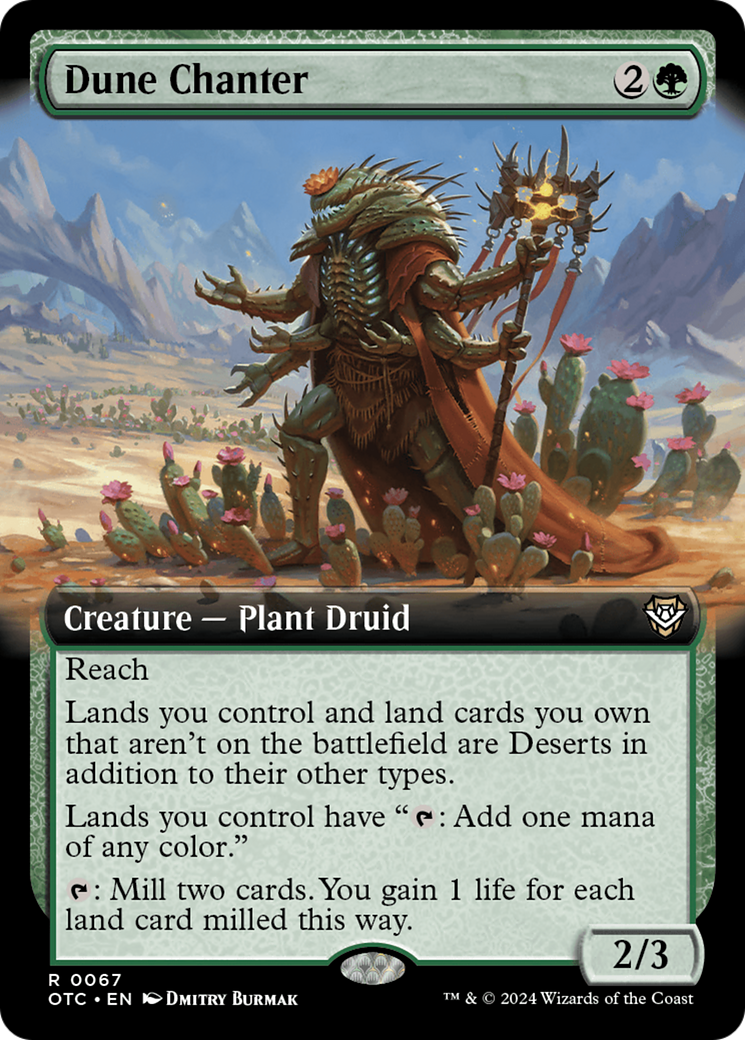 Dune Chanter (OTC-067) [Outlaws of Thunder Junction Commander] (Extended Art) MTG Single Wizards of the Coast