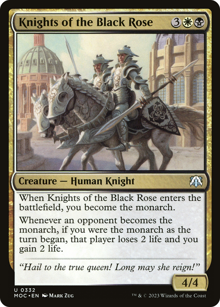 Knights of the Black Rose (MOC-332) [March of the Machine Commander] MTG Single Wizards of the Coast