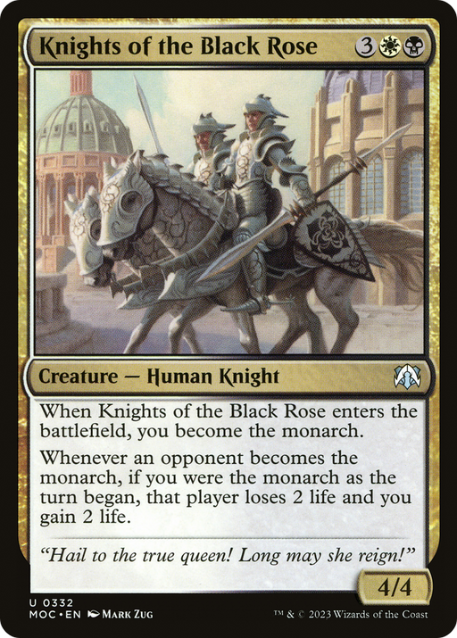 Knights of the Black Rose (MOC-332) [March of the Machine Commander] MTG Single Wizards of the Coast