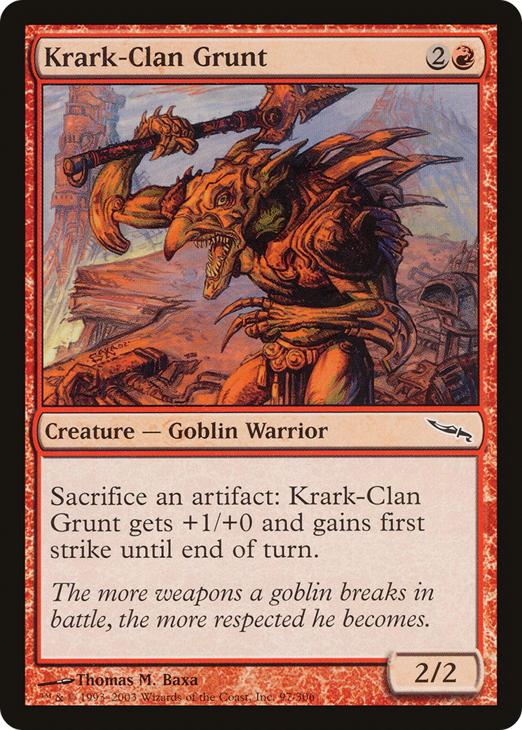 Krark-Clan Grunt (MRD-097) [Mirrodin] Foil MTG Single Wizards of the Coast