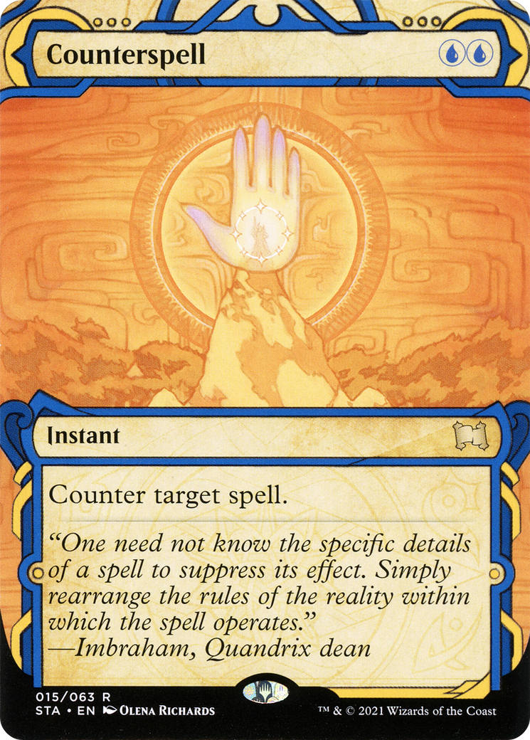 Counterspell (STA-015) [Strixhaven Mystical Archive] (Showcase) (Borderless) Foil MTG Single Wizards of the Coast