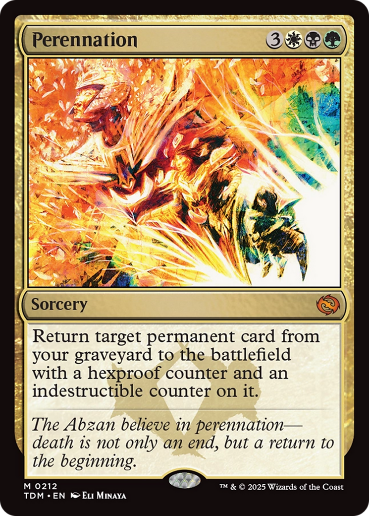 Perennation (TDM-212) [Tarkir: Dragonstorm] MTG Single Wizards of the Coast