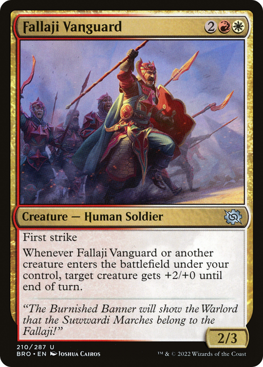 Fallaji Vanguard (BRO-210) [The Brothers' War] Foil MTG Single Wizards of the Coast