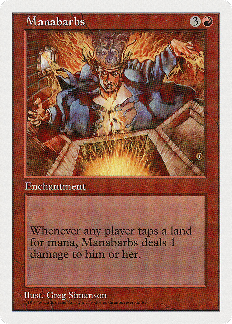 Manabarbs (5ED-250†) [Fifth Edition] MTG Single Wizards of the Coast