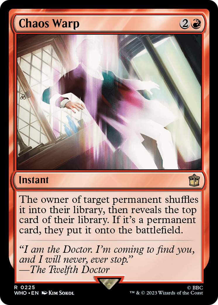 Chaos Warp (WHO-225) [Doctor Who] MTG Single Wizards of the Coast