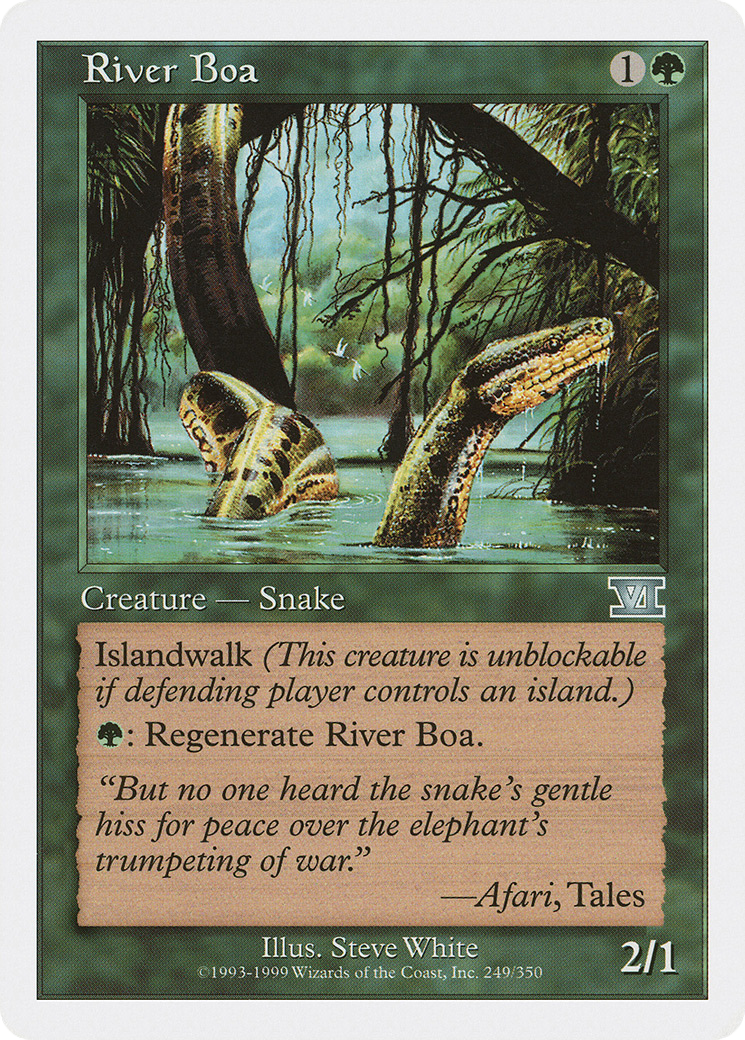 River Boa (6ED-249) [Classic Sixth Edition] MTG Single Wizards of the Coast