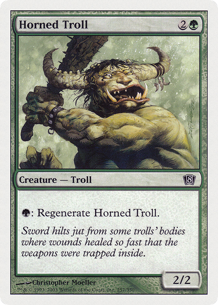 Horned Troll (8ED-257) [8th Edition] Foil MTG Single Wizards of the Coast
