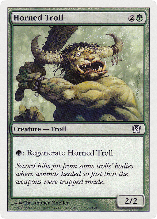 Horned Troll (8ED-257) [8th Edition] MTG Single Wizards of the Coast