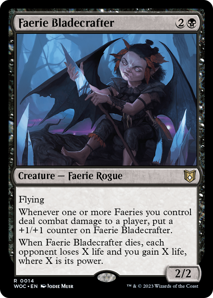 Faerie Bladecrafter (WOC-014) [Wilds of Eldraine Commander] MTG Single Wizards of the Coast