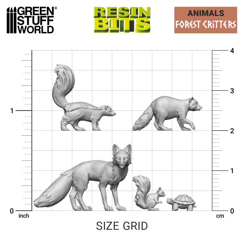 Green Stuff World: 3D printed set - Forest Animals Model Tools & Glue Green Stuff World
