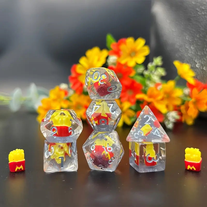 Seriously Good Dice: Food Collection 7 Die Set "Fries" Dice & Gaming Accessories Taps Imports