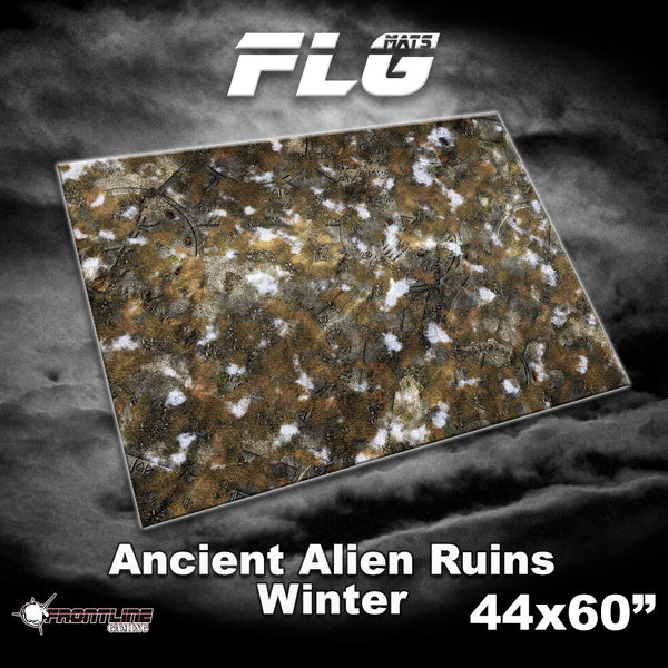 Frontline Gaming: Mats - Ancient Alien Ruins Winter 44"x60" Gaming Mat FLG