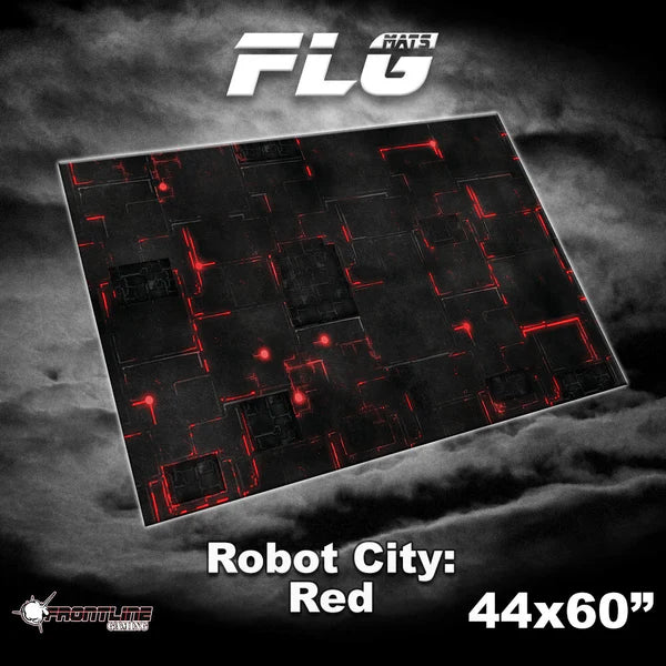 Frontline Gaming: Mats - Robot City Red 44"x60" Gaming Mat FLG