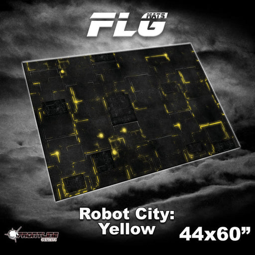 Frontline Gaming: Mats - Robot City Yellow 44"x60" Gaming Mat FLG