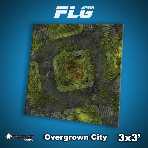 Frontline Gaming: Mats - Overgrown City 3'x3' Gaming Mat FLG
