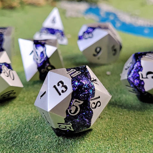 Forged Gaming: Metal 7-Die Set - "Galactic Flume" Dice & Gaming Accessories Forged Gaming
