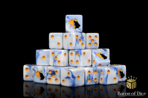 Baron of Dice: "Tiger" 25x16mm Square Corner Dice Dice & Gaming Accessories Baron of Dice