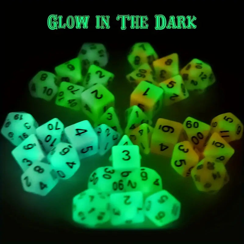Seriously Good Dice: Glow in the Dark 7pc Blue Purple / Black Dice & Gaming Accessories Taps Imports