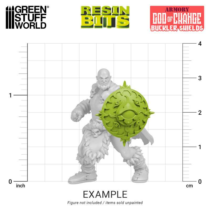Green Stuff World: 3D printed set - God of Change Bucklers Model Tools & Glue Green Stuff World