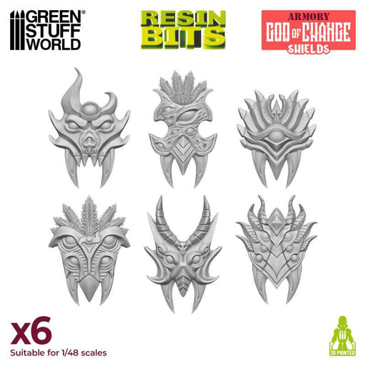 Green Stuff World: 3D printed set - God of Change Shields Model Tools & Glue Green Stuff World