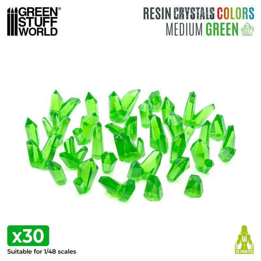 Green Stuff World: Resin - Medium Green Crystals Model Tools & Glue Green Stuff World