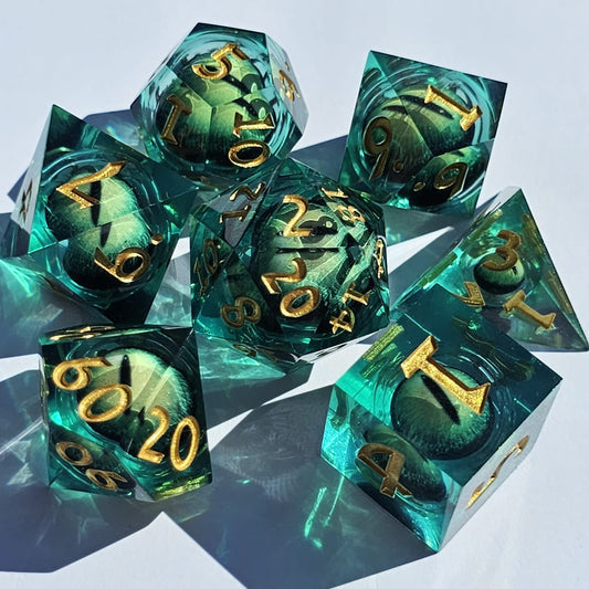 Taps Games: Liquid Core Dragons Eye 7-Die Set Dice & Gaming Accessories Taps Imports