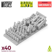 Green Stuff World: 3D printed set - Grenades Model Tools & Glue Green Stuff World