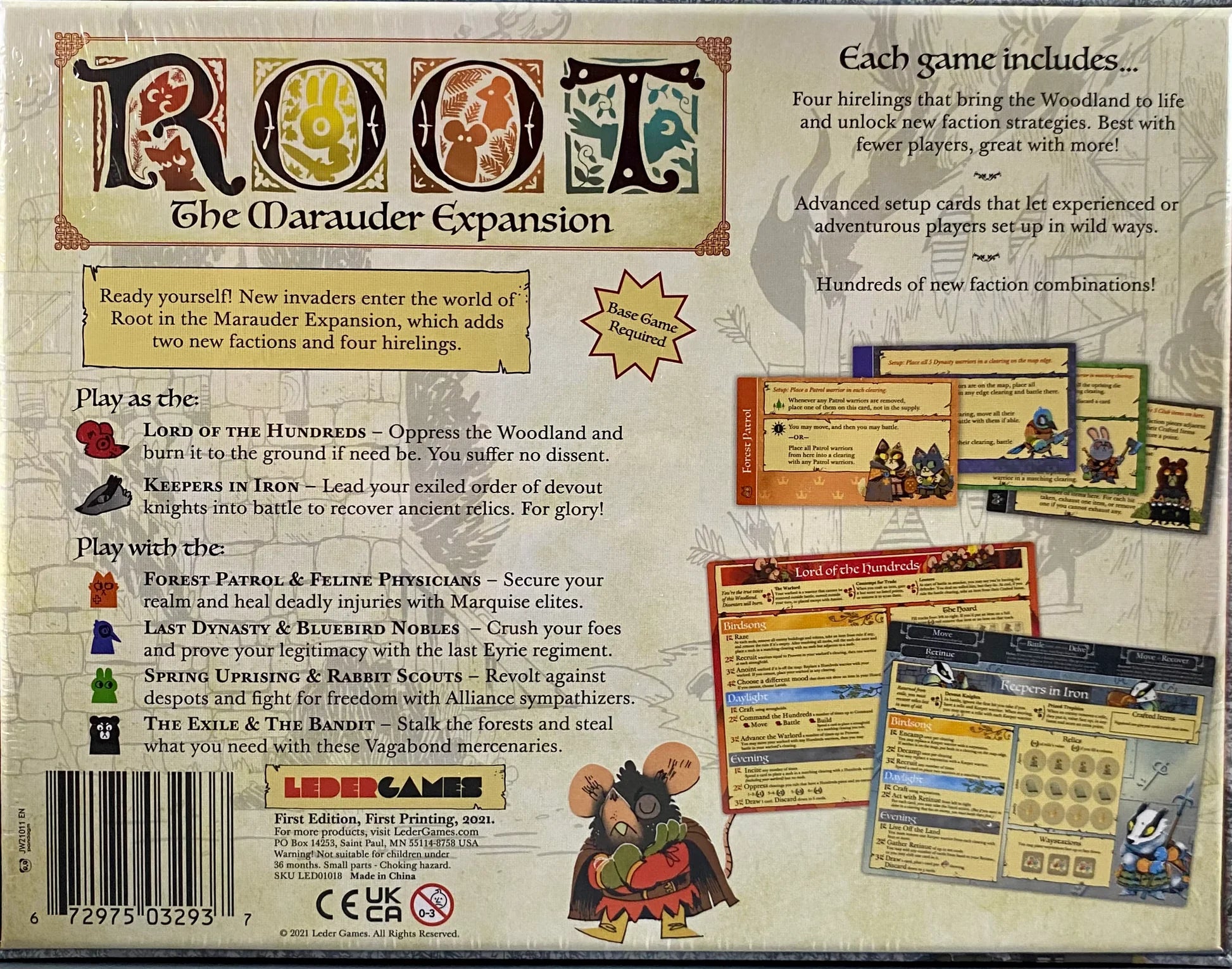 Root: The Marauder Expansion Board Games Leder Games
