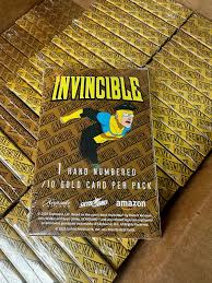 Keepsake: INVINCIBLE Season 1 Premier Edition Comic Con Exclusive /10 Gold Mystery Box (1 Card) Collectible Trading Cards Keepsake