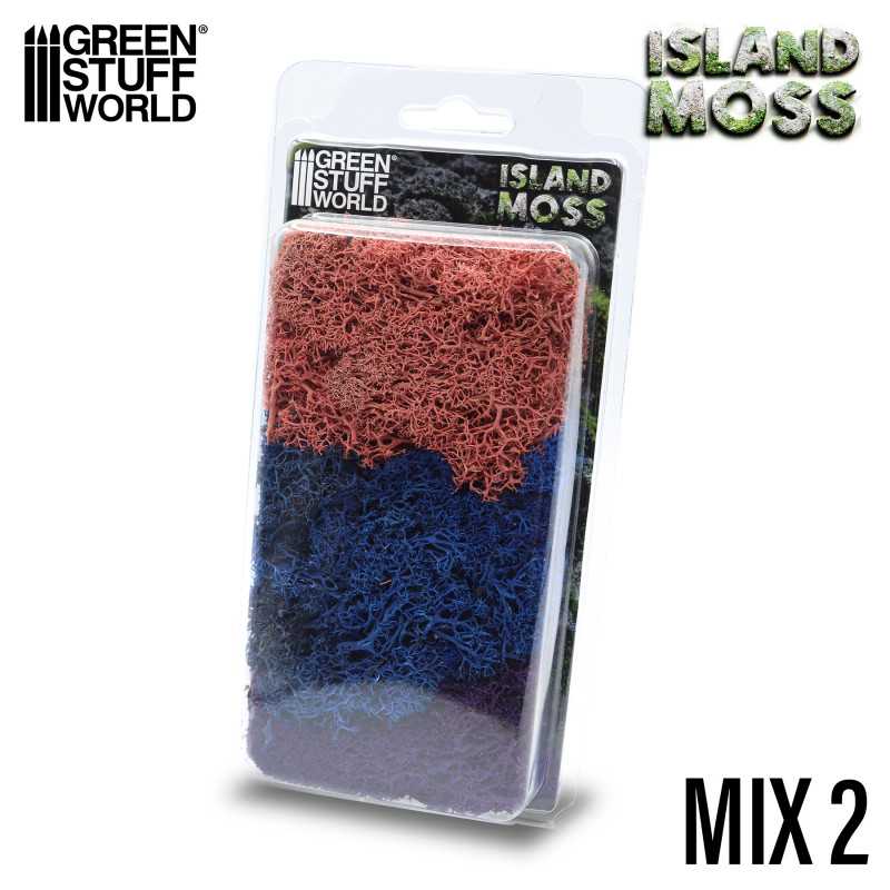 Green Stuff World: Islandmoss - Blue Violet and Light Pink Mix Model Tools & Glue Green Stuff World