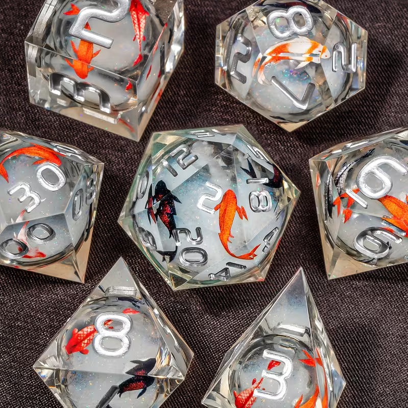 Seriously Good Dice: Animal Collection 7 Die Set "Koi" Dice & Gaming Accessories Taps Imports